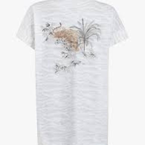 All Saints White Short Sleeve Tee with Tiger 🐅 Design - Picture 4 of 9